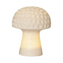 STAR TRADING Julefigurer Udendørs|Solcellelamper > Sandy LED-solcellelampe, 24 cm, hvid, plast, svampeform