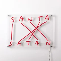 SELETTI Dekorationsbelysning > Santa-Satan dekorativ LED-væglampe, rød