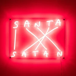 SELETTI Dekorationsbelysning > Santa-Satan dekorativ LED-væglampe, rød