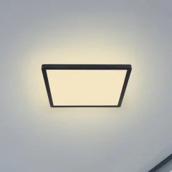 Loftlamper|Loftlamper ^ Globo Sapana LED-loftlampe, kantet, kan dæmpes, sort