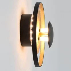 Holländer Væglamper > Satellite væglampe, Ø 19 cm, sort-guld