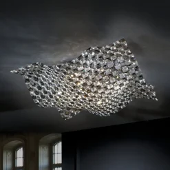 Loftlamper|Loftlamper ^ Schuller Valencia Saten loftlampe i krystal 56 cm