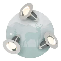 Elobra Loftlamper > Scandi forest loftlampe, mintgrøn, Ø 29 cm, 3 lyskilder, E14