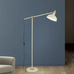 ORION Gulvlamper > Schiller gulvlampe, khaki, metal, 153 cm høj, justerbar