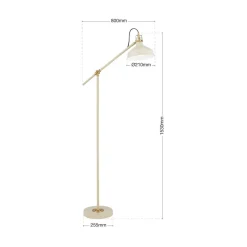 ORION Gulvlamper > Schiller gulvlampe, khaki, metal, 153 cm høj, justerbar