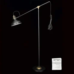 ORION Gulvlamper|Gulvlamper > Schiller gulvlampe, sort, metal, 153 cm, justerbar
