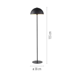 Schöner Wohnen Gulvlamper > Gulvlampe Ali, sort, jern, E27