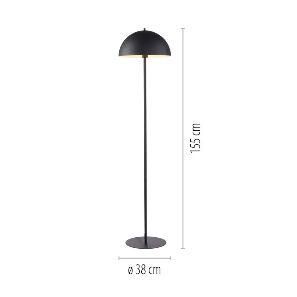 Schöner Wohnen Gulvlamper > Gulvlampe Ali, sort, jern, E27