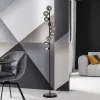 Schöner Wohnen Gulvlamper > Gulvlampe Dubai, røget glas, 9 lyskilder, G9