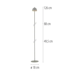 Schöner Wohnen Terrassebelysning > LED-akku-gulvlampe Bellies, forårsvækkelse