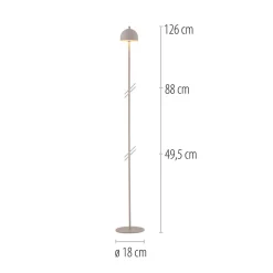 Schöner Wohnen Terrassebelysning > LED-akku-gulvlampe Bellies, sandbrise, IP54