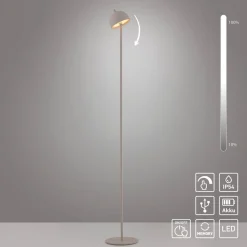 Schöner Wohnen Terrassebelysning > LED-akku-gulvlampe Bellies, sandbrise, IP54
