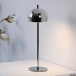 Schöner Wohnen Dekorationsbelysning > LED-batteridrevet bordlampe Bellies, krom, IP54