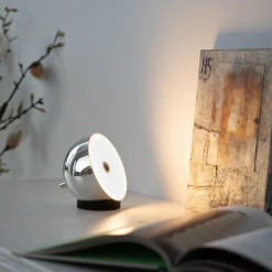 Schöner Wohnen Dekorationsbelysning > LED-batteridrevet bordlampe Bellies, krom, IP54