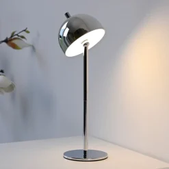 Schöner Wohnen Dekorationsbelysning > LED-batteridrevet bordlampe Bellies, krom, IP54
