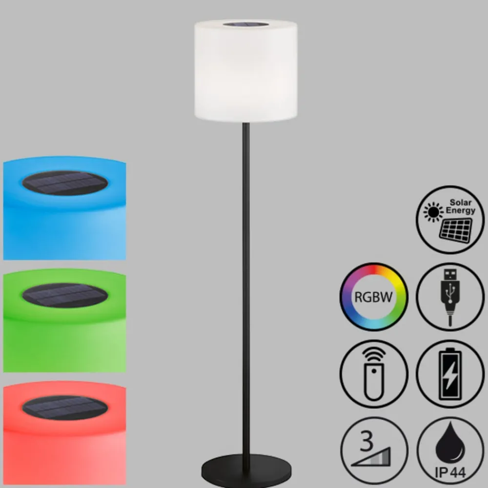 Solcellelamper ^ Schöner Wohnen Mina LED-akku-gulvlampe, solar