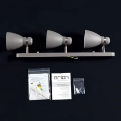 ORION Loftlamper|Spotlights > School loftspot, 3 lyskilder, gråt