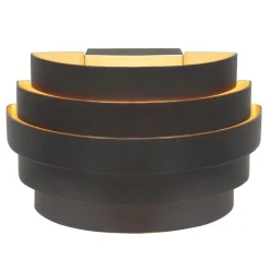 HighLight Væglamper > Scudo væglampe, sort, bredde 20 cm, aluminium, G9