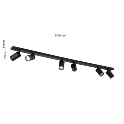 Loftlamper|Loftlamper ^ ORION Sean loftspot, 6 lyskilder, sort