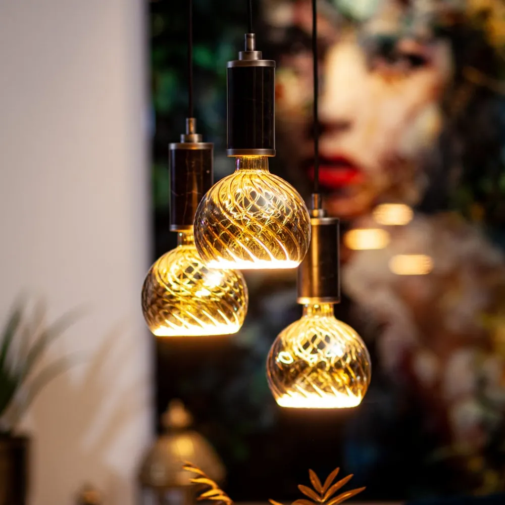 SEGULA Dæmpbar Led-Pære|Led Pærer > floating globe twisted G150 E27 6 W grå