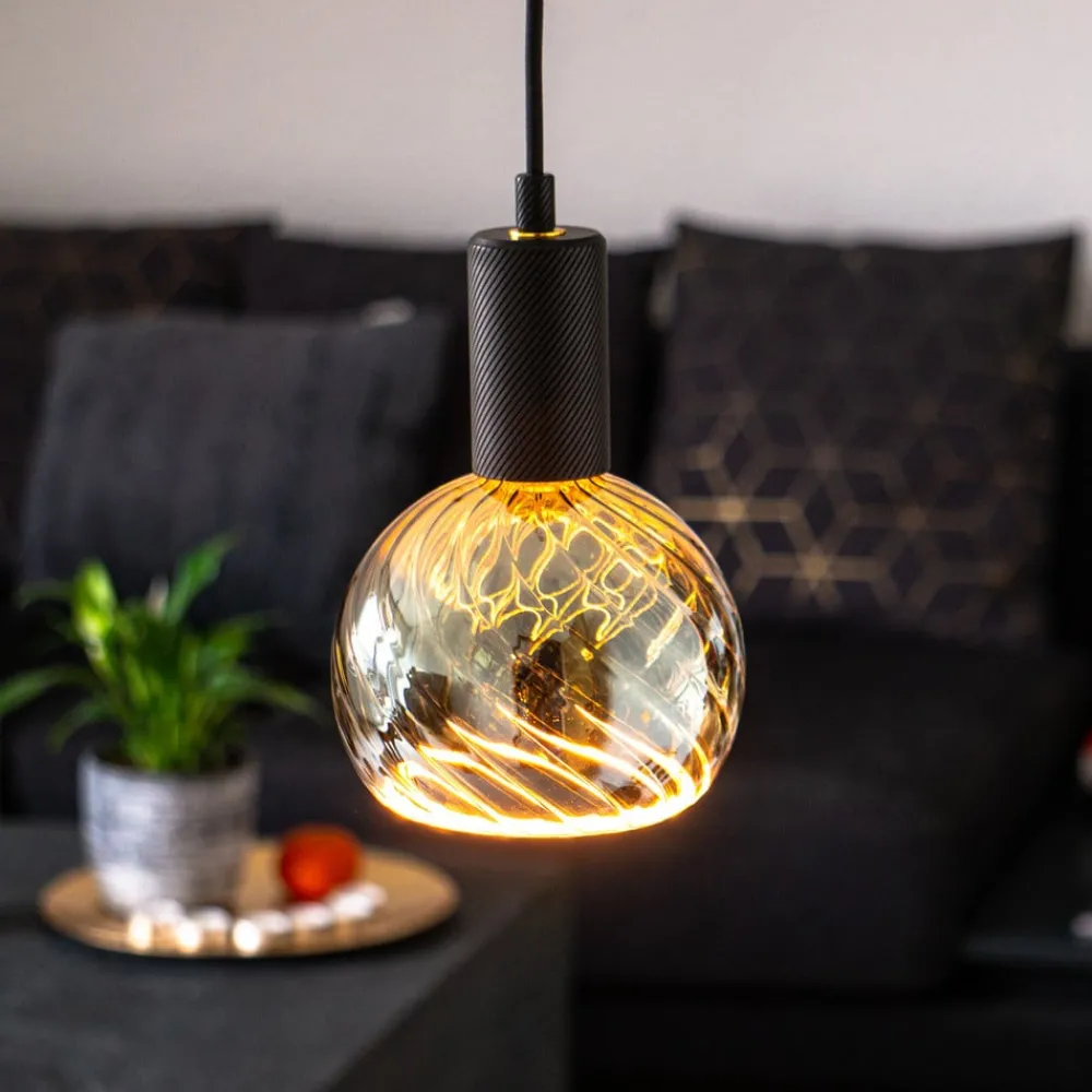 SEGULA Dæmpbar Led-Pære|Led Pærer > floating globe twisted G150 E27 6 W grå