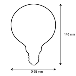 SEGULA Dæmpbar Led-Pære > LED Elegant Line E27 3W G95 2.200 K Glødetråd Dæmpbar