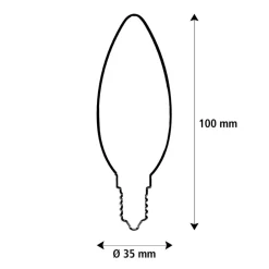 Filament Pære ^ SEGULA LED Elegant Line E14 3W Stearinlys 2.700 K Glødetråd dæmpbar