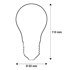 Filament Pære ^ SEGULA LED Elegant Line E27 5W traditionel glødepære 2.700 K glødetråd dæmpbar