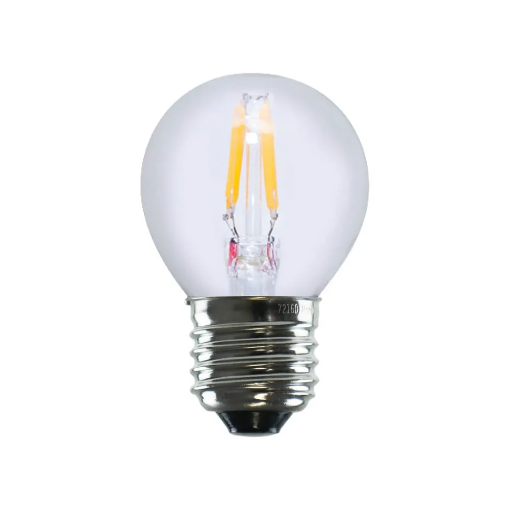 SEGULA Filament Pære > LED E27 3W golfbold 24V DC glødetråd klar 927 dæmpbar