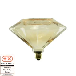 SEGULA Dæmpbar Led-Pære|Filament Pære > LED floating diamond E27 8W guld kan dæmpes