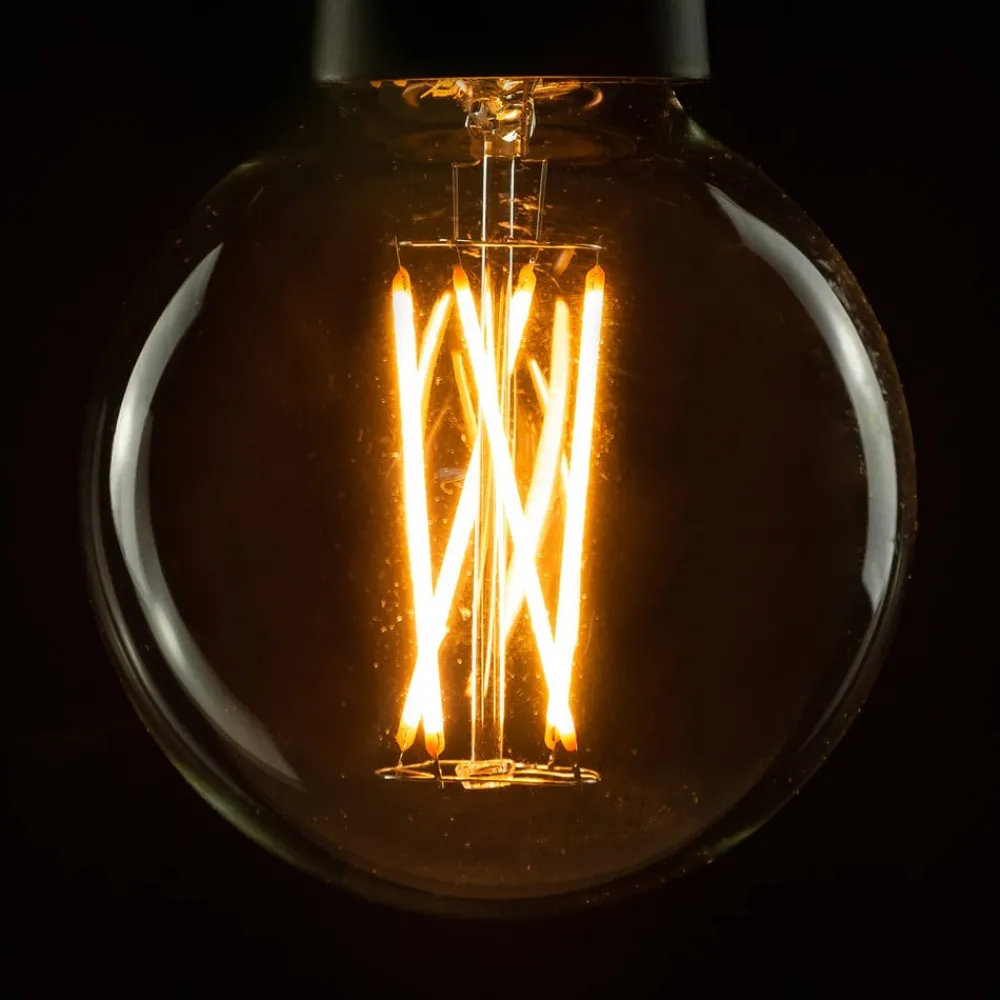 Filament Pære|Led Pærer ^ SEGULA LED-globe E27 5 W G95 2.200 K dæmpes klar