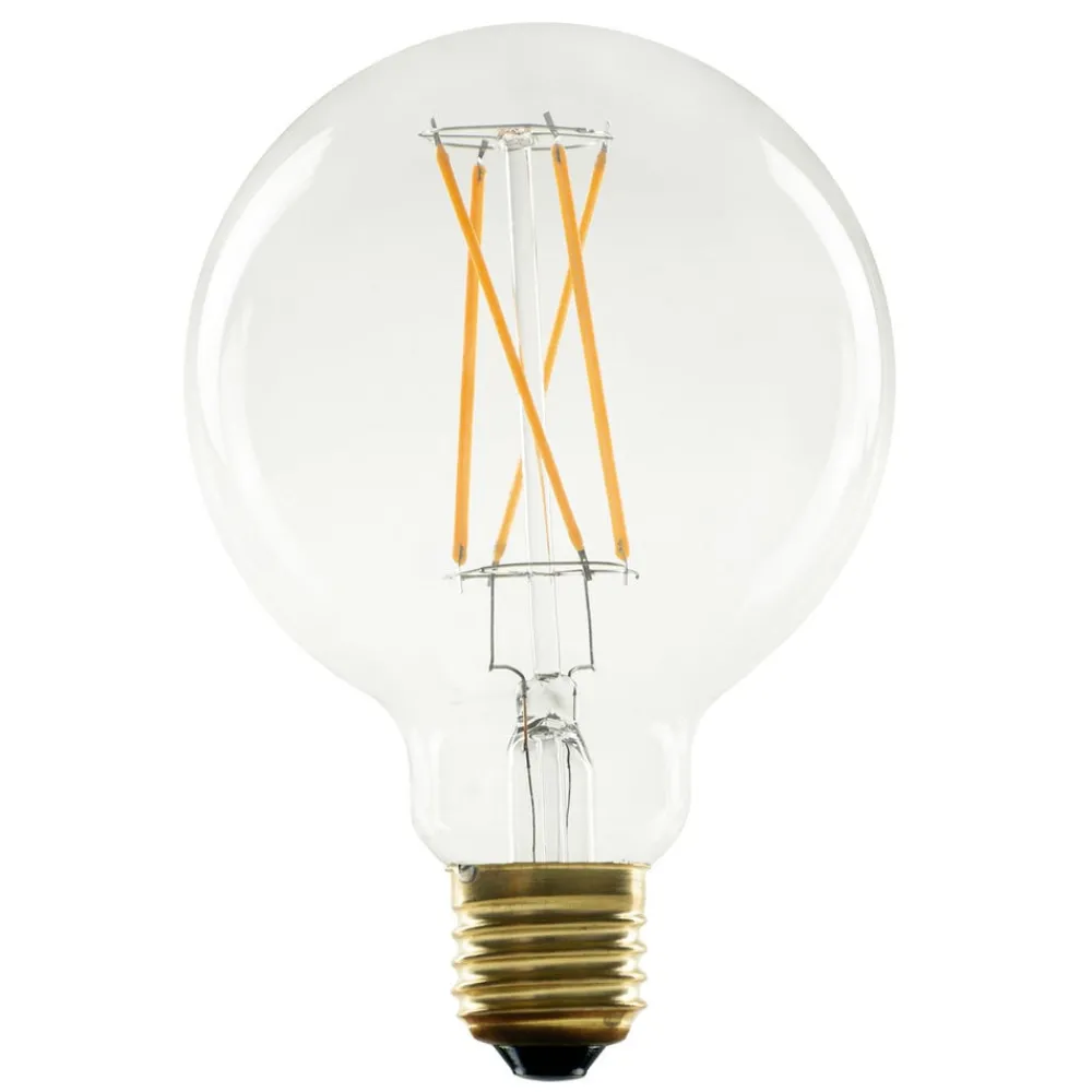 Filament Pære|Led Pærer ^ SEGULA LED-globe E27 5 W G95 2.200 K dæmpes klar