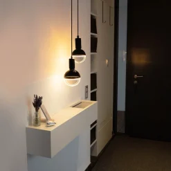 SEGULA Dæmpbar Led-Pære > LED-Globe Illusion E27 G125 klar/sort 5W 1900K dæmpbar