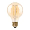 Dæmpbar Led-Pære|Filament Pære ^ SEGULA LED-globepære E27 G80 5W 2.200K guld dæmpbar