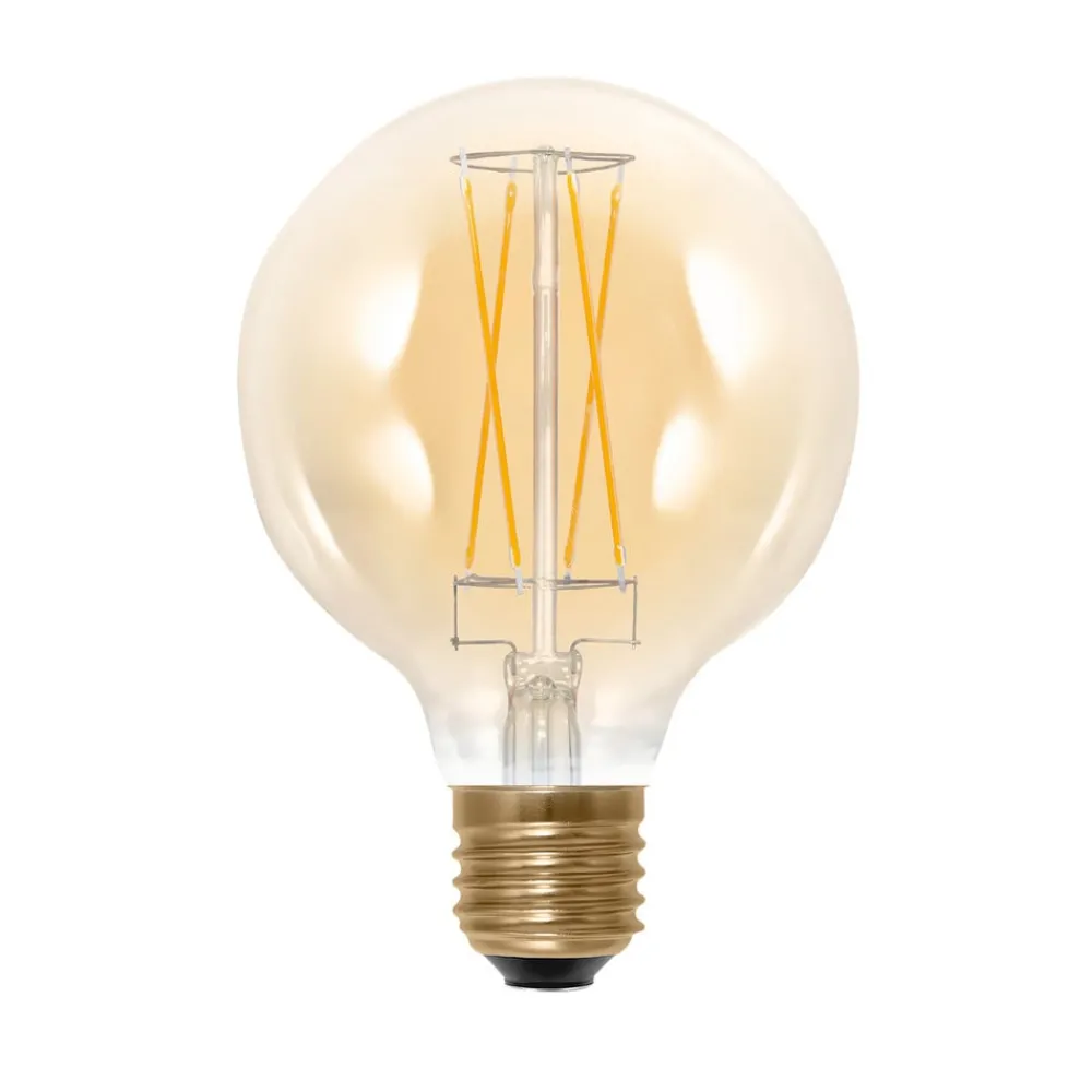 SEGULA Dæmpbar Led-Pære|Filament Pære > LED-globepære E27 G95 5W 2.200K guld dæmpbar