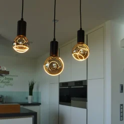 Dæmpbar Led-Pære ^ SEGULA LED Illusion G125 Crescent top E27 6W smoke
