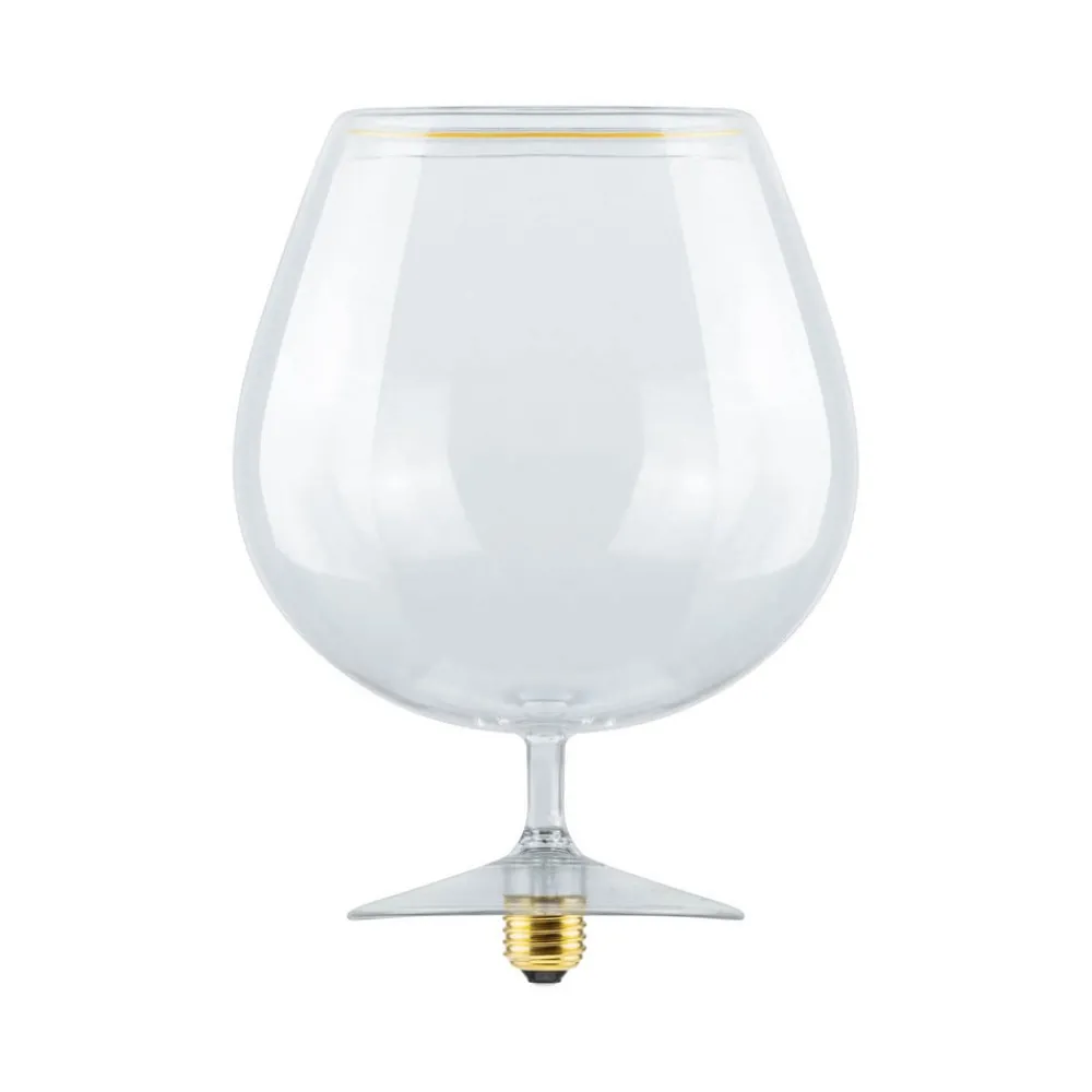 Dæmpbar Led-Pære ^ SEGULA LED-pære flydende cognac klar E27 6W 922 dæmpbar
