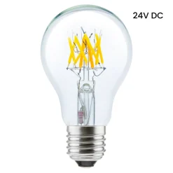 Dæmpbar Led-Pære|Filament Pære ^ SEGULA LED-pære 24V E27 6 W 927 filament, dæmpes