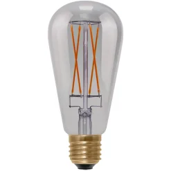 SEGULA Dæmpbar Led-Pære|Filament Pære > Long Style LED-rustik pære E27 6 W, grå