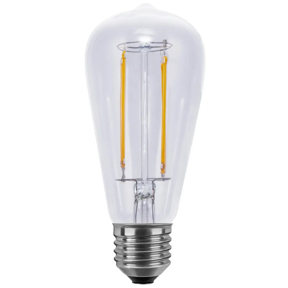 Dæmpbar Led-Pære|Filament Pære ^ SEGULA rustik LED-pære Long Style E27 6,5 W klar