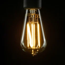 Dæmpbar Led-Pære|Filament Pære ^ SEGULA rustik LED-pære Long Style E27 6,5 W klar