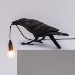 SELETTI Dekorationsbelysning|Bordlamper > Bird Lamp legesyg LED-bordlampe, sort