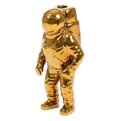 Møbel Og Interiør ^ SELETTI Cosmic Diner Starman-vase, guld. H 28 cm, porcelæn