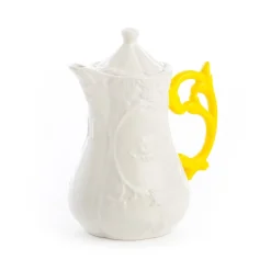 SELETTI Møbel Og Interiør > I-Wares tekande, hvid/gul, 1,2 liter, porcelæn