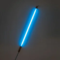 Gulvlamper ^ SELETTI LED-lampe Linea, blå, trædetaljer, universal