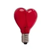 Led Pærer ^ SELETTI LED-pære E14 1W 5V, Mouse Lamp, rødt hjerte