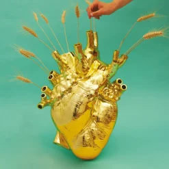 SELETTI Møbel Og Interiør > Love in Bloom Kæmpe vase, guld, h 60 cm, glasfiber