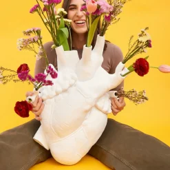 SELETTI Møbel Og Interiør > Love in Bloom Kæmpe vase, hvid, h 60 cm, glasfiber