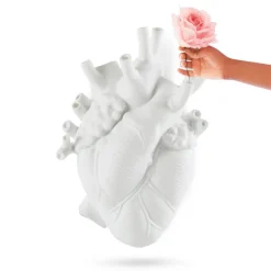 SELETTI Møbel Og Interiør > Love in Bloom Kæmpe vase, hvid, h 60 cm, glasfiber