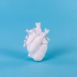 SELETTI Møbel Og Interiør > Love in Bloom-vase, hvid, hjerteformet, porcelæn